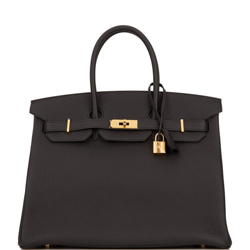 Hermes Birkin 35 Black Togo Gold Hardware