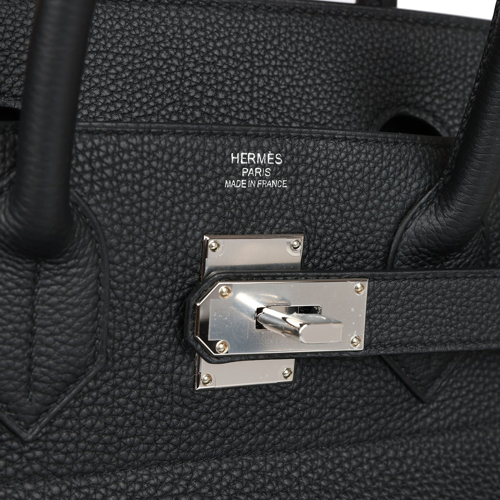 Hermes HAC Birkin Bag Black Togo with Palladium Hardware 50 Black 1376647