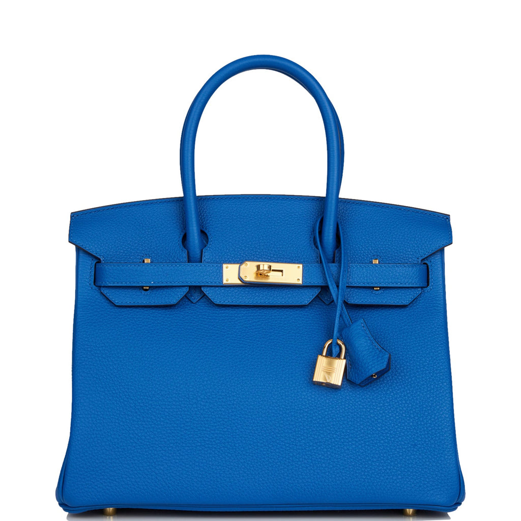 Hermes Birkin 30 Bleu France Togo Gold Hardware – Madison Avenue Couture