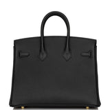 Hermes Birkin 25 Black Togo Gold Hardware