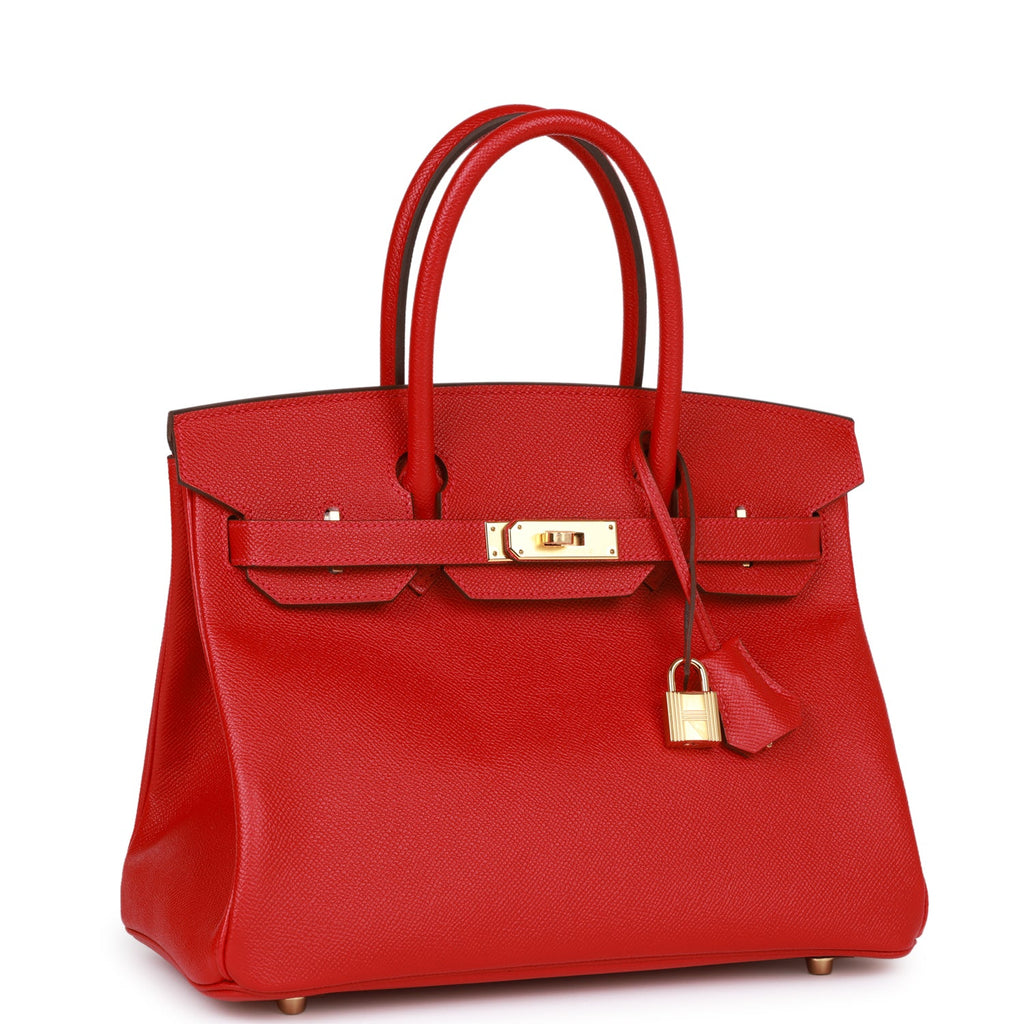 Hermes Birkin 30 In Red: Crocodile Handbag