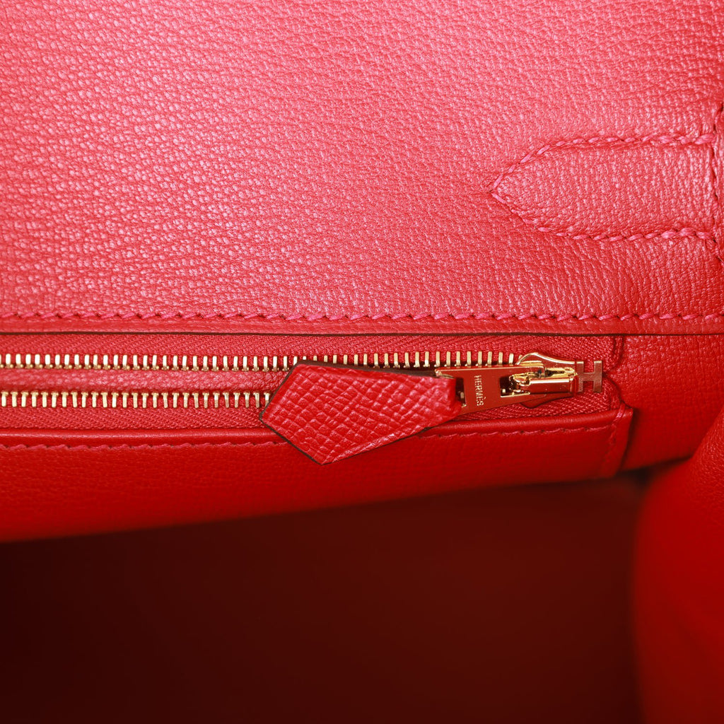 Hermes Birkin 30 Bag Rouge Casaque Gold Hardware Epsom Leather