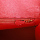 Hermes Birkin red Epsom leather gold hardware. www.kerlagons.com