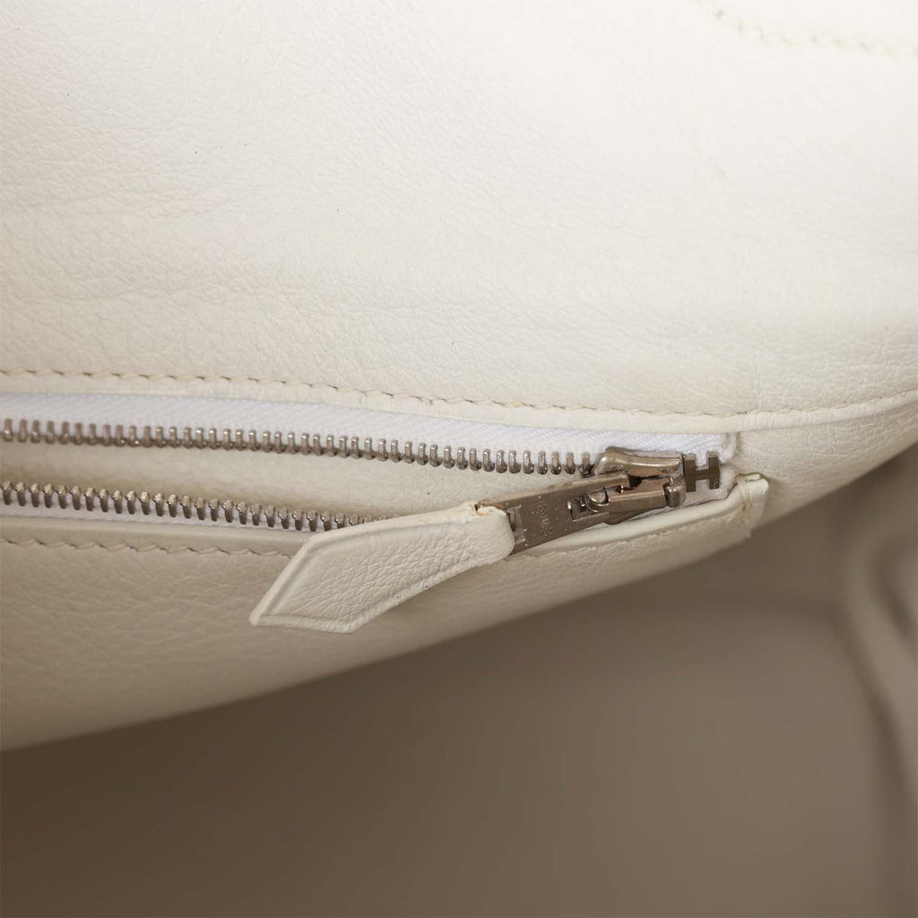 A CUSTOM WHITE, GRIS PERLE & CIEL SWIFT LEATHER BIRKIN 35 WITH BRUSHED  PALLADIUM HARDWARE, HERMÈS, 2011