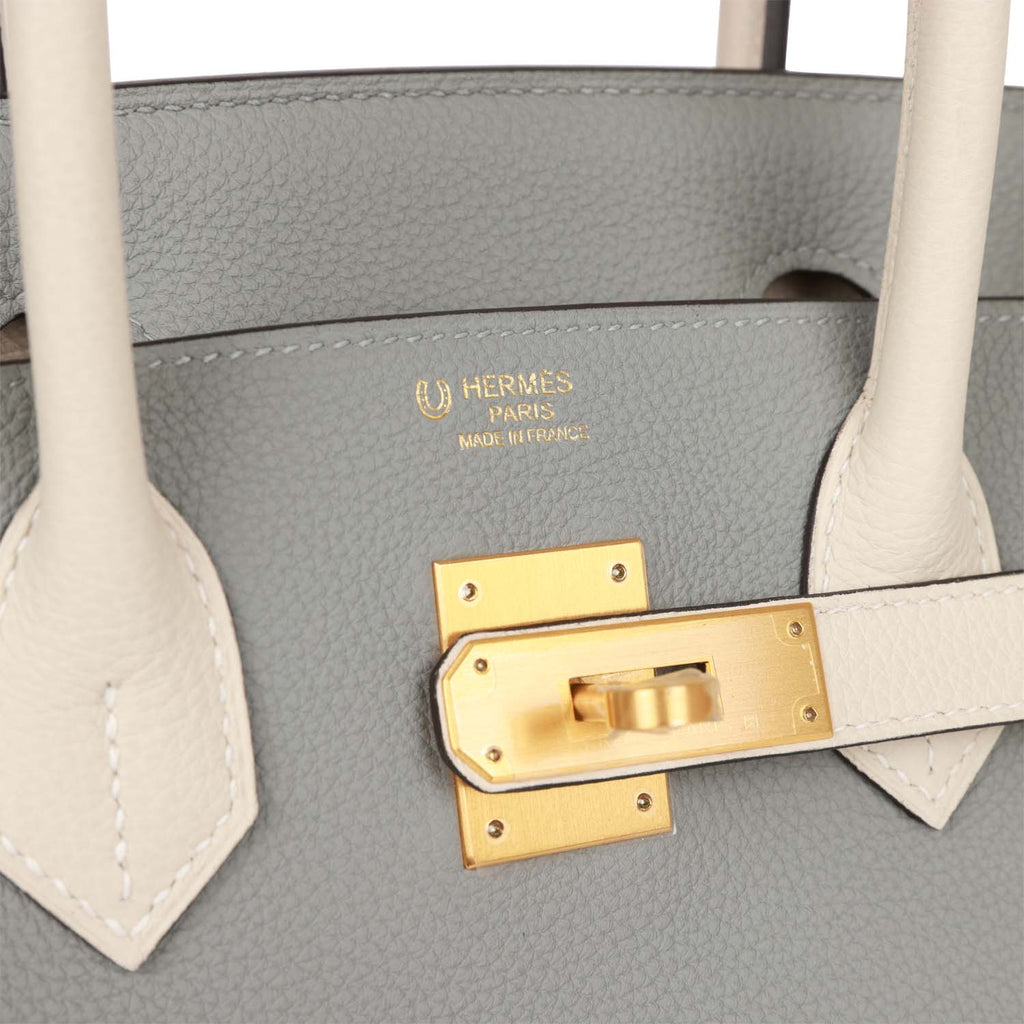 Hermes HSS Birkin 30 Gris Tourterelle and Craie Togo Palladium Hardware –  Madison Avenue Couture