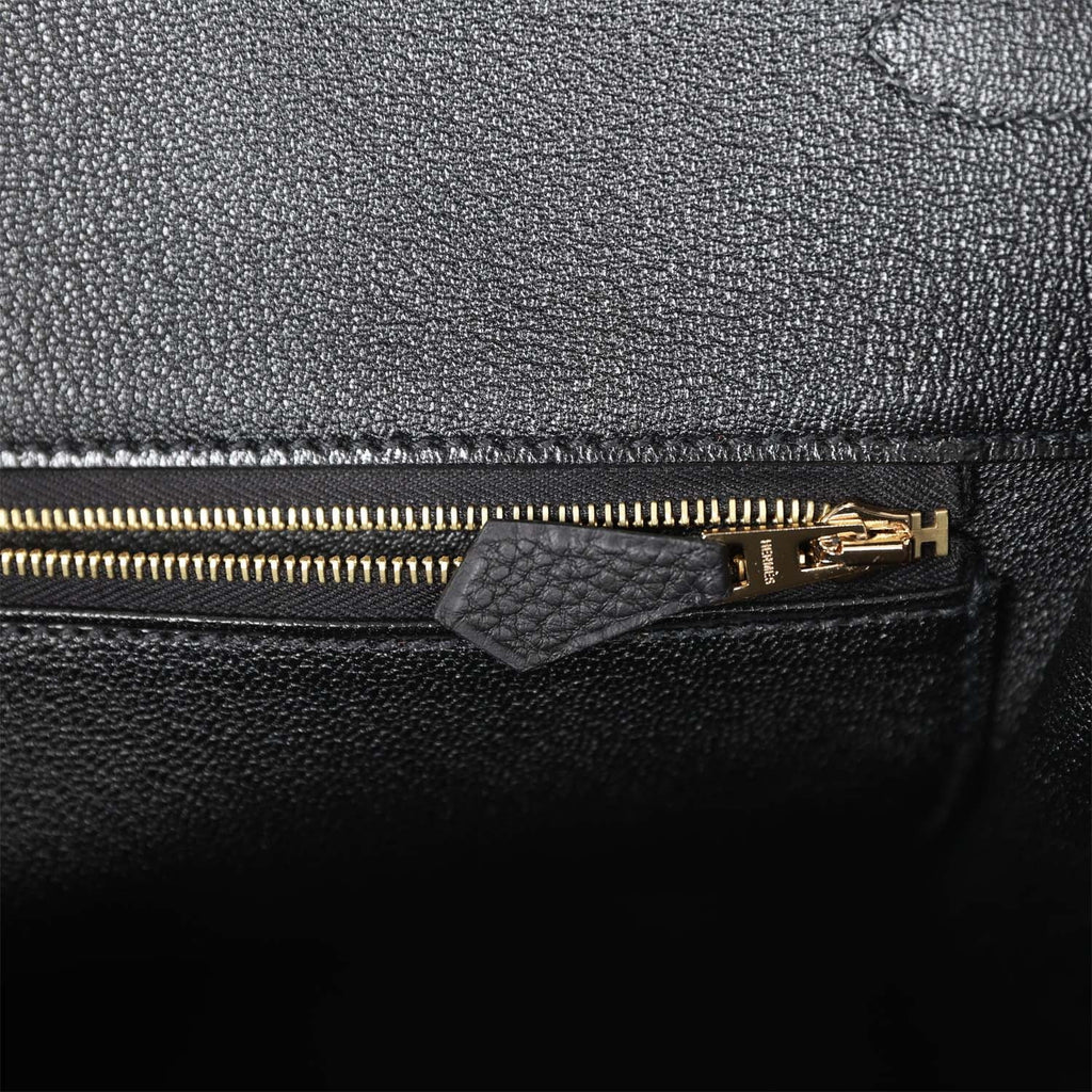 Hermes, Birkin 40 black togo leather with gold hardware. - Unique