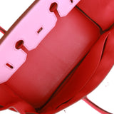 Hermes Bougainvillea Red Togo Leather Palladium Hardware Birkin 35
