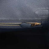 Hermès Birkin HSS 30 Bleu Indigo/Noir (Black) Epsom Gold Hardware GHW