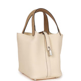 Hermes Picotin Lock 18 Trench Ostrich and Nata Clemence Touch Palladium Hardware - Thumbnail View 2