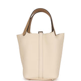 Hermes Picotin Lock 18 Trench Ostrich and Nata Clemence Touch Palladium Hardware - Thumbnail View 4