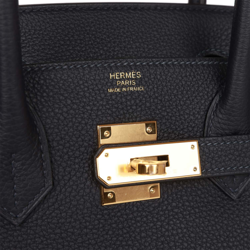 Hermes Birkin bag 30 Black Togo leather Rose gold hardware