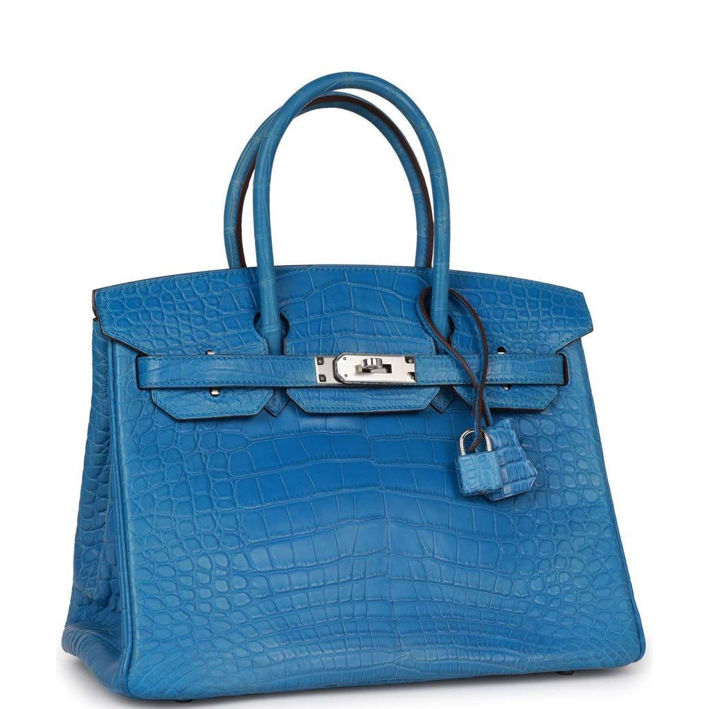 Hermès Birkin 30 Bleu Electrique Alligator Matte with Palladium