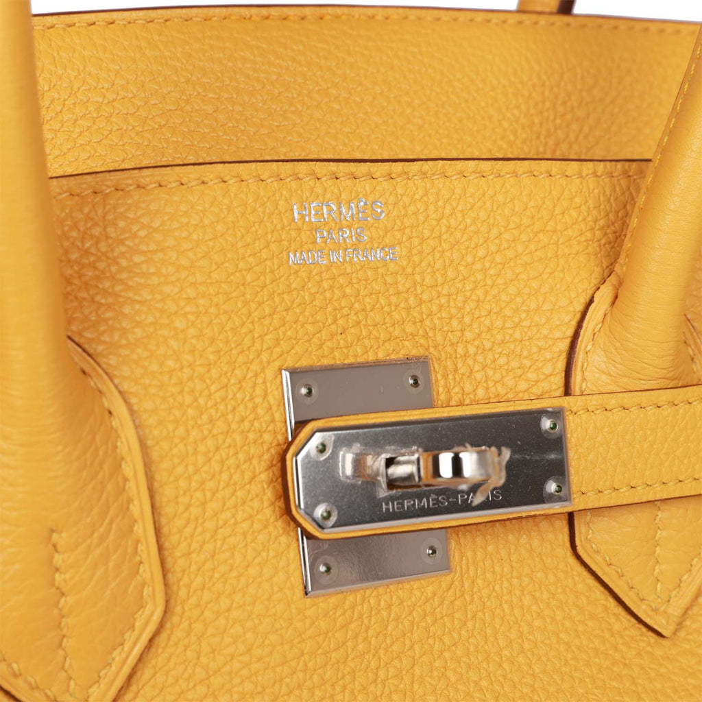 Hermes Birkin Bag Togo Leather Palladium Hardware In Yellow