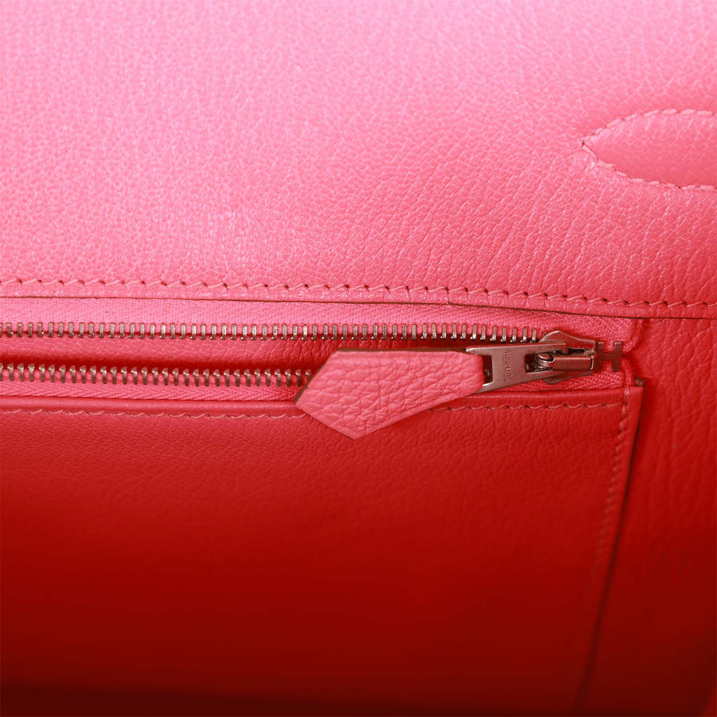 Hermes Togo Leather Birkin 35 with Palladium Hardware in Rose Lipstick