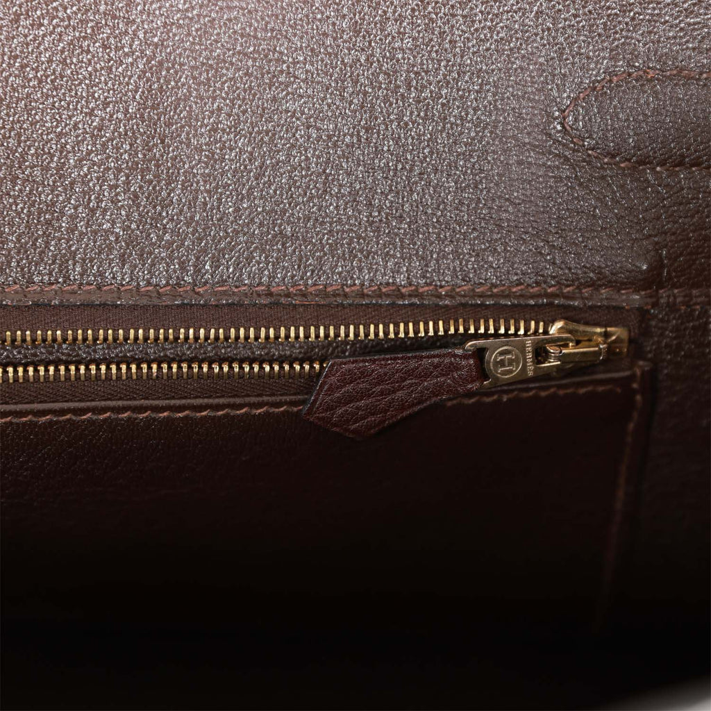 Hermes Birkin Handbag Brown Fjord with Gold Hardware 35 Brown 20001816