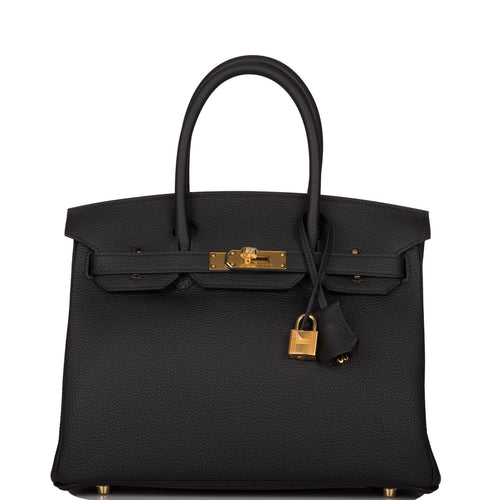 Hermes Birkin 30 Black Togo Gold Hardware