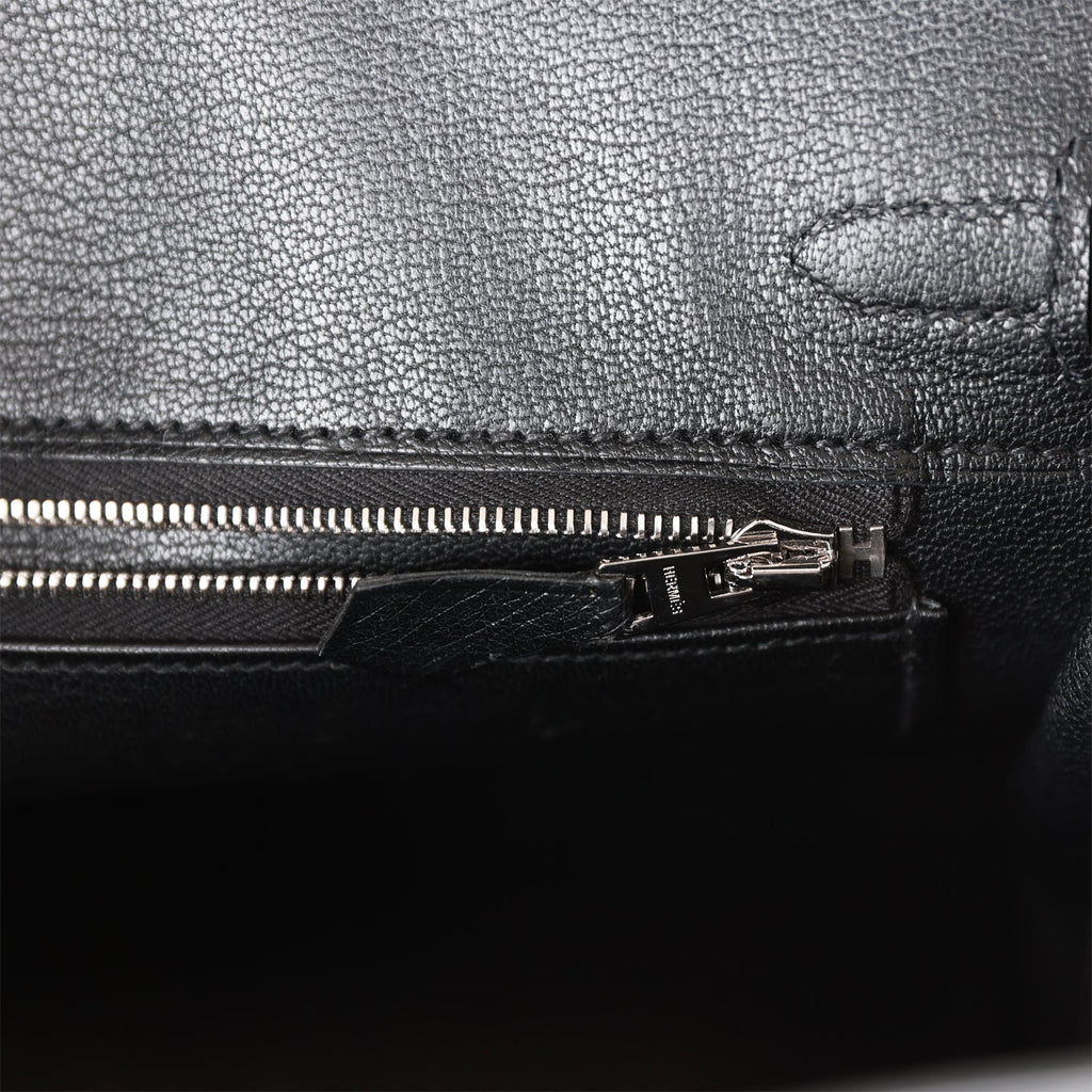 Birkin 25 ostrich handbag Hermès Black in Ostrich - 34151984