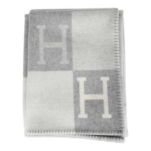 Hermes "Classic Avalon" Ecru and Gris Clair Blanket