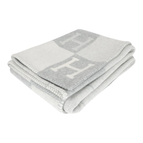 Hermes "Classic Avalon" Ecru and Gris Clair Blanket