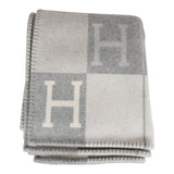 Hermes "Classic Avalon" Ecru and Gris Clair Blanket