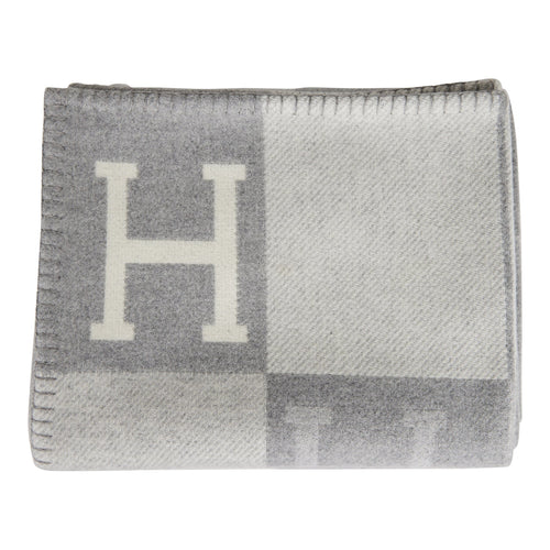 Hermes "Classic Avalon" Ecru and Gris Clair Blanket