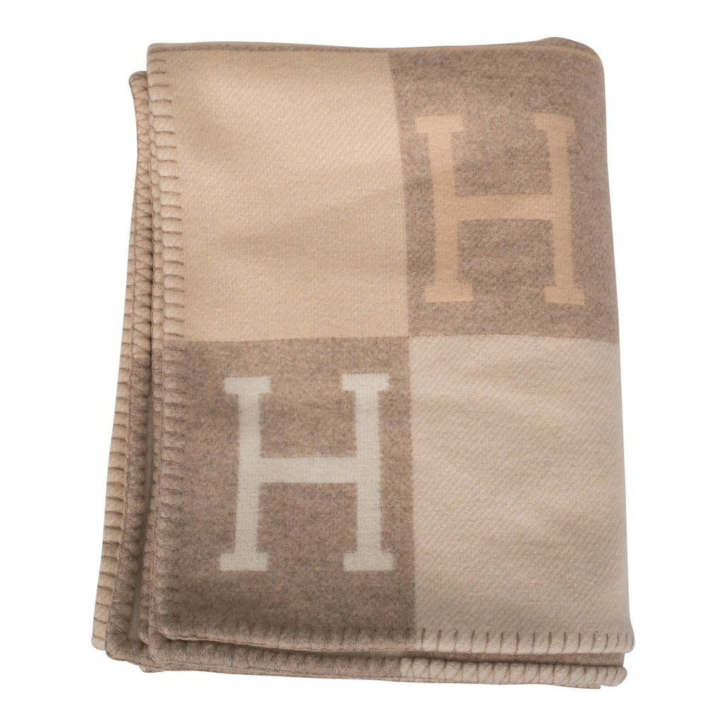 Hermes "Classic Avalon" Coco and Camomille Blanket