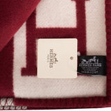 Hermes "Classic Avalon" Ecru and Rouge Blanket