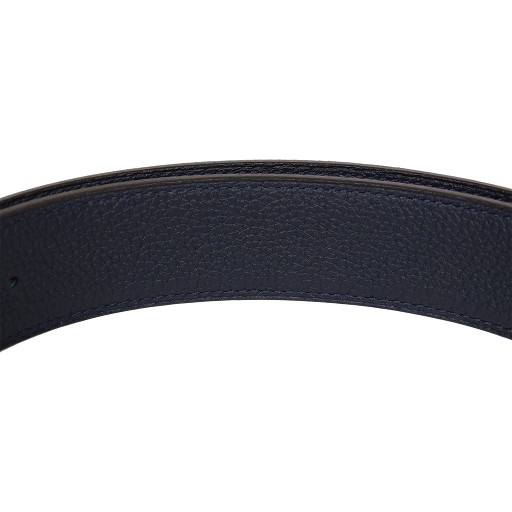 Hermes 32mm Reversible Belt Strap Fusain/Potiron Sombrero/Togo 80