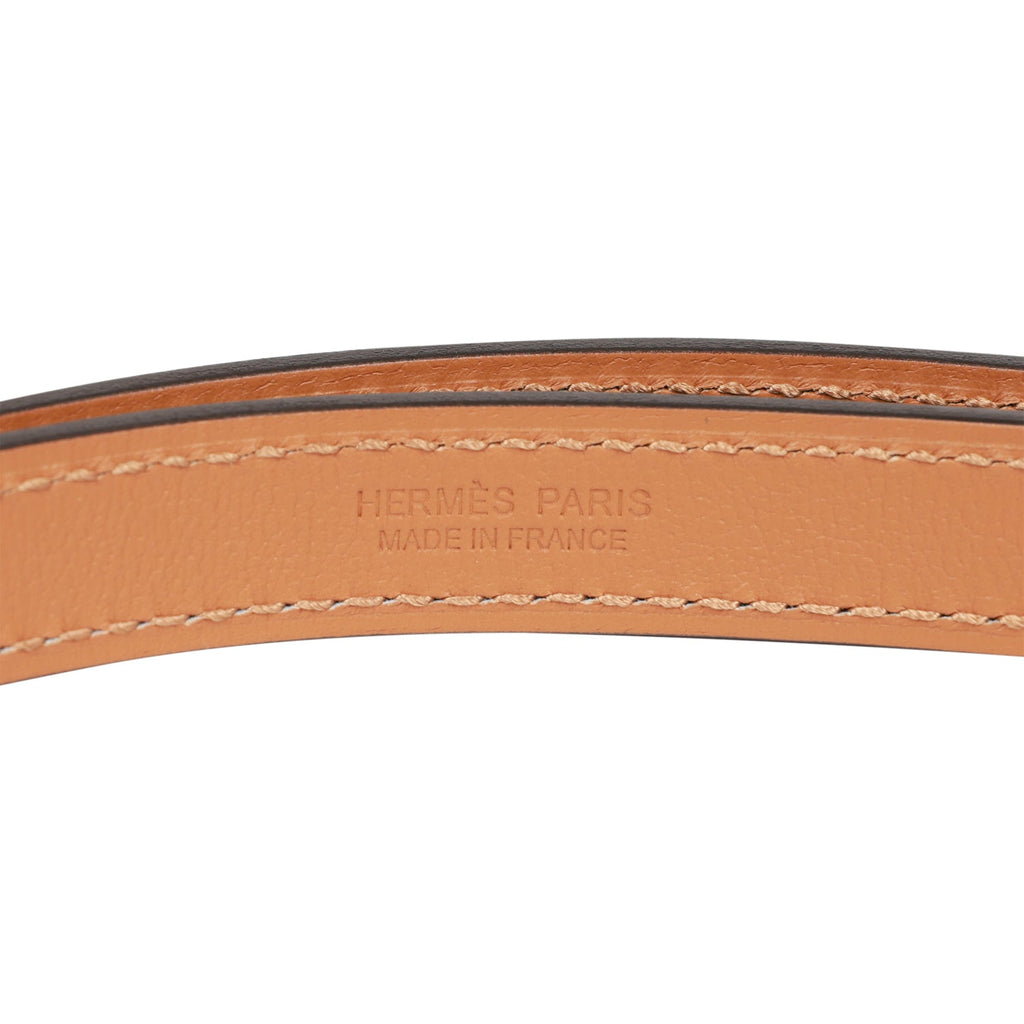 Hermes Pop H Belt 15mm Black Epsom Rose Gold 80cm