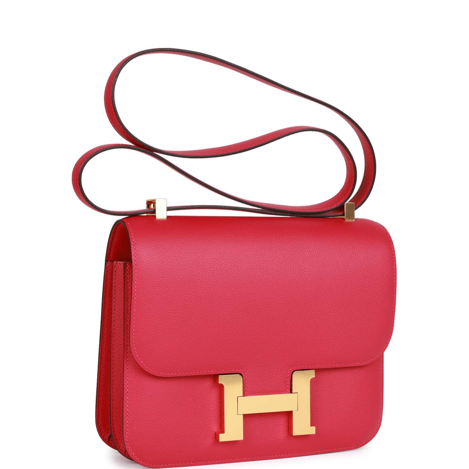 Hermes Constance 24 Framboise Evercolor Gold Hardware Madison Avenue Couture