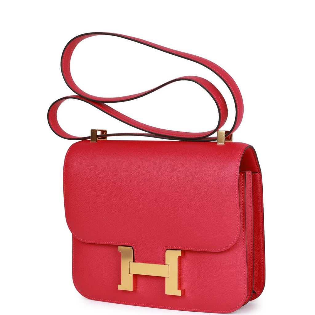 HERMES Evercolor Constance 18 Rouge H 381446