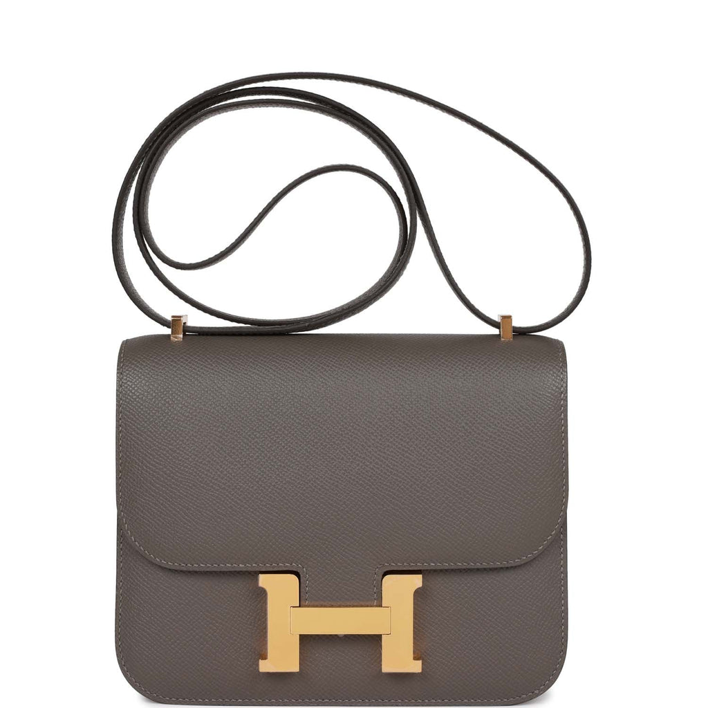 Hermes Constance Mini 18 Bag Vert Amande Gold Hardware Epsom