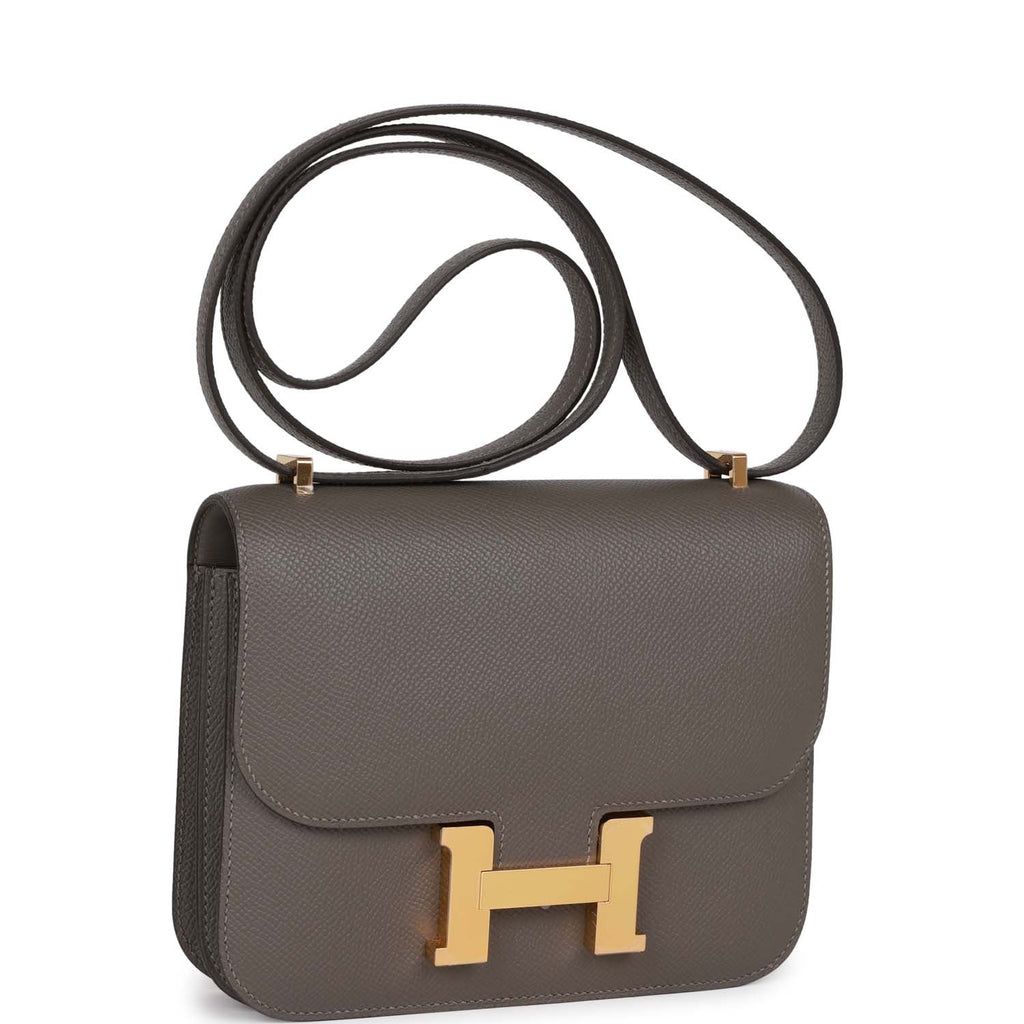 Hermes Mini Constance 18 Bag 4Z Gris Mouette Epsom SHW