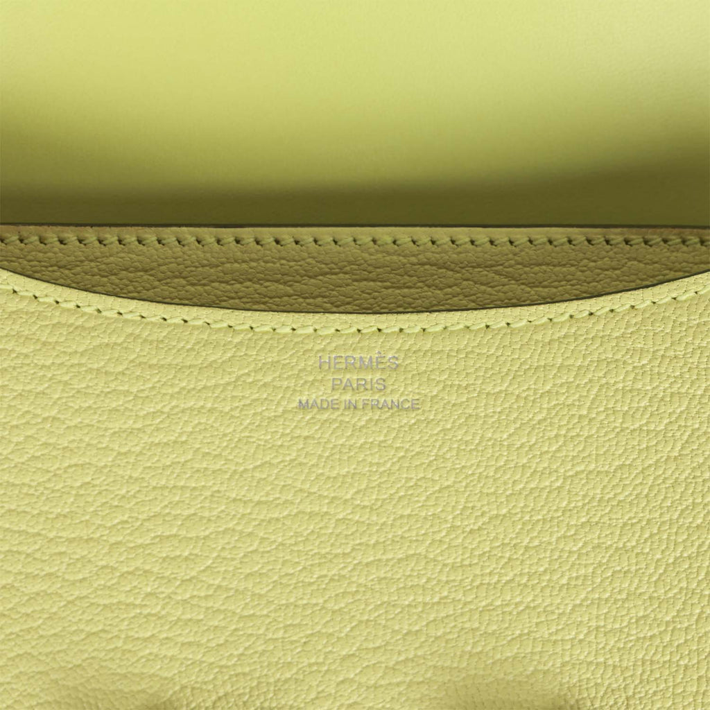 Hermès Constance Mini 18cm R9 Jaune Bourgeon Chevre Mysore Palladium H –  Coco Approved Studio