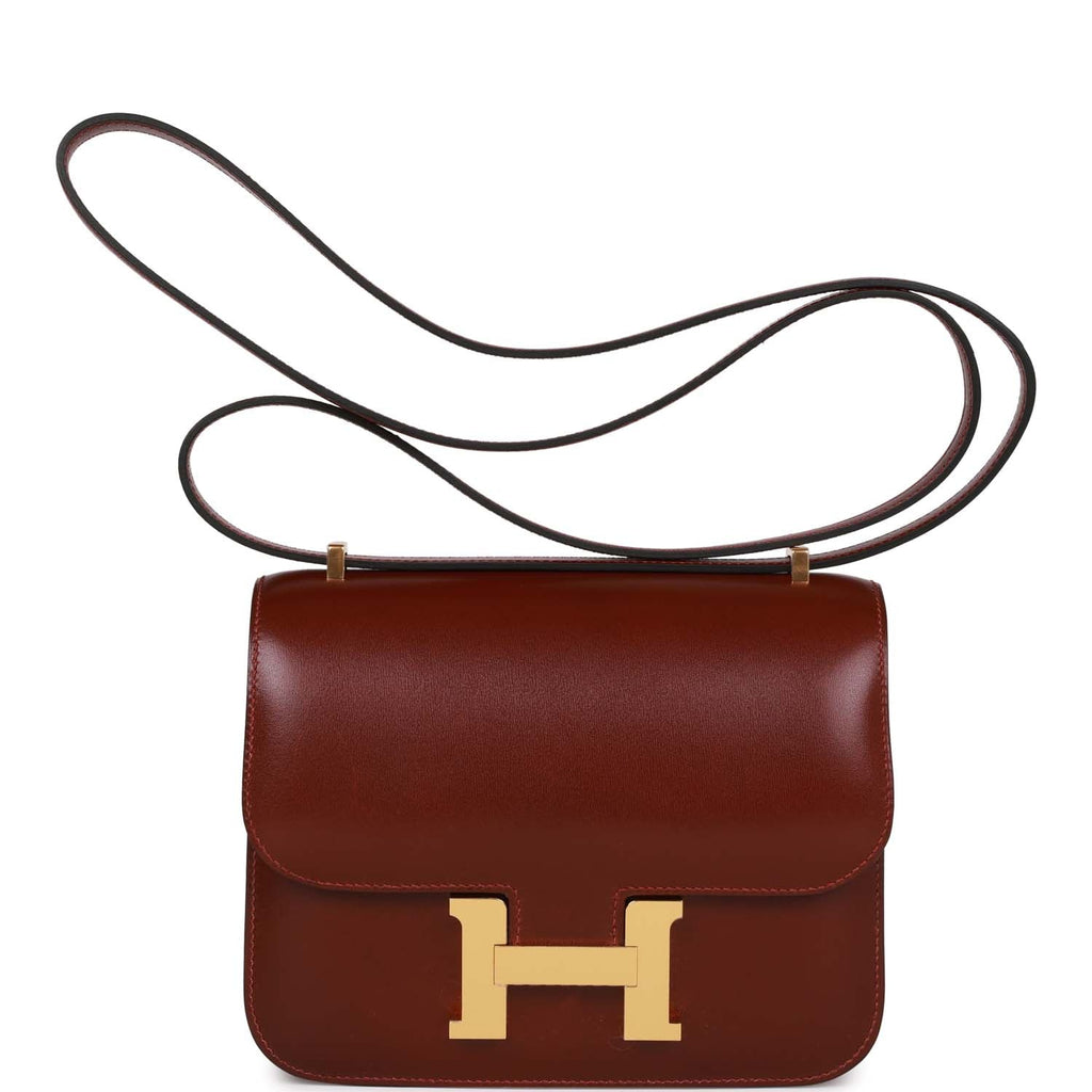 New Hermes Mini Constance 18 Rough H Box Calf Leather Gold Hardware