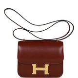 Hermes Constance 1-18 Rouge H Box Gold Hardware