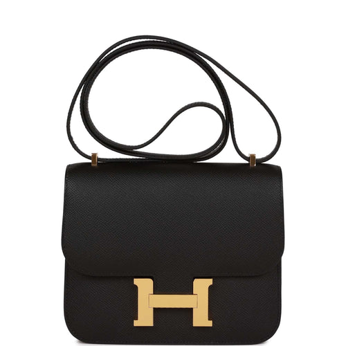 Hermes Constance 18 Black Epsom Gold Hardware