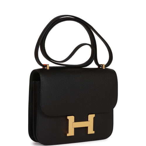 Hermes Constance 18 Black Epsom Gold Hardware