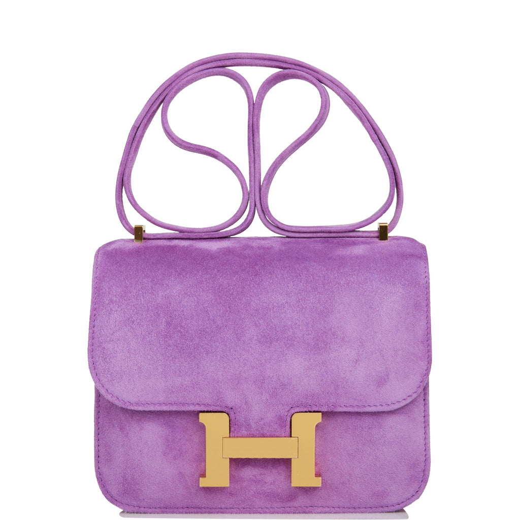 Hermes constance purple suede Clearance