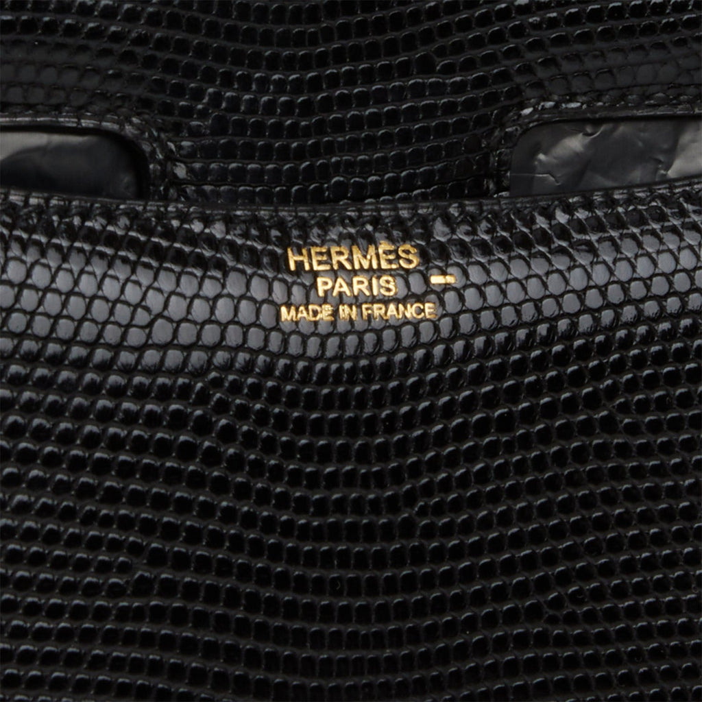 Hermes Constance Micro Black Lizard Gold Hardware - Rare •