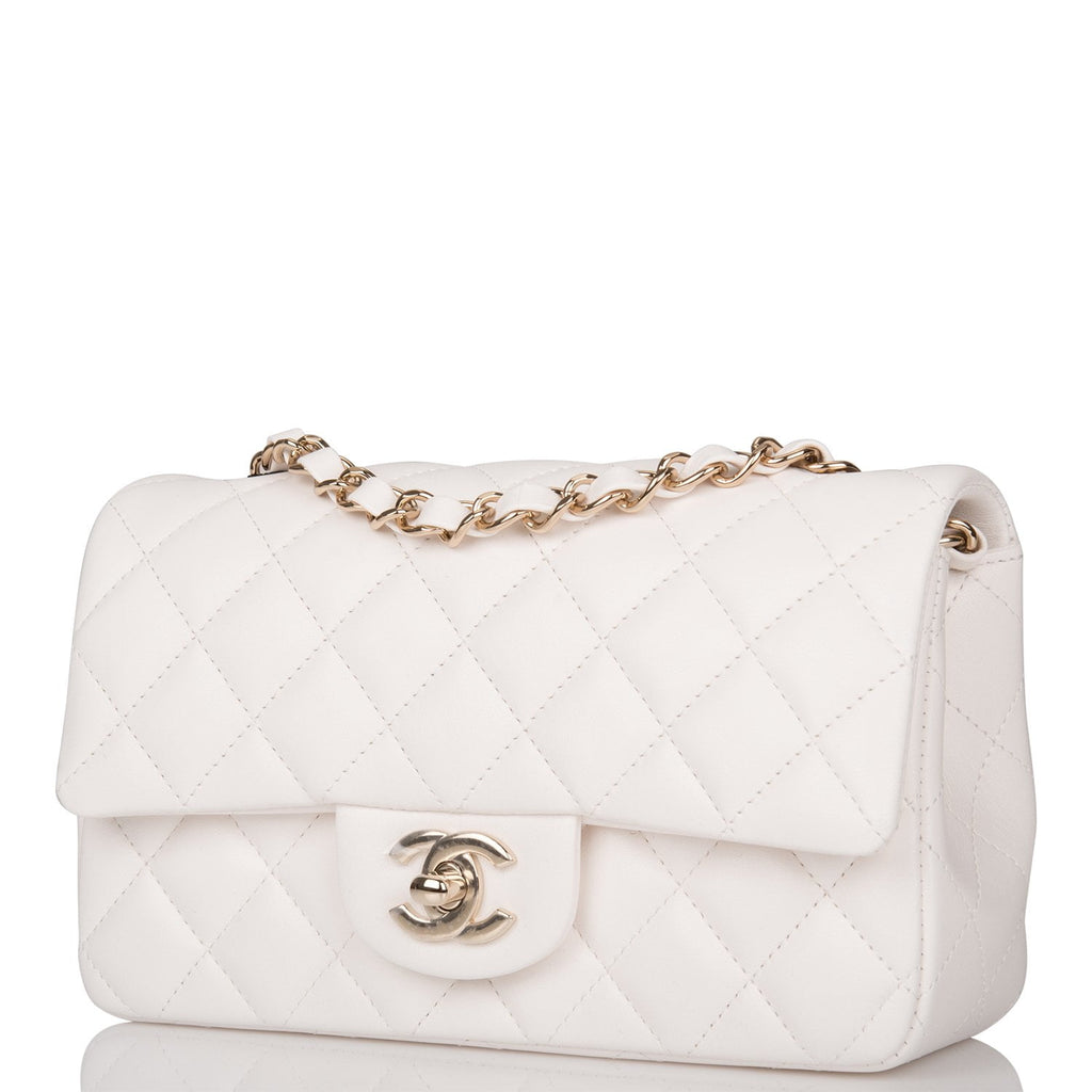 Chanel White Quilted Lambskin Leather Small Hula Hoop Bag. Good to, Lot  #16036