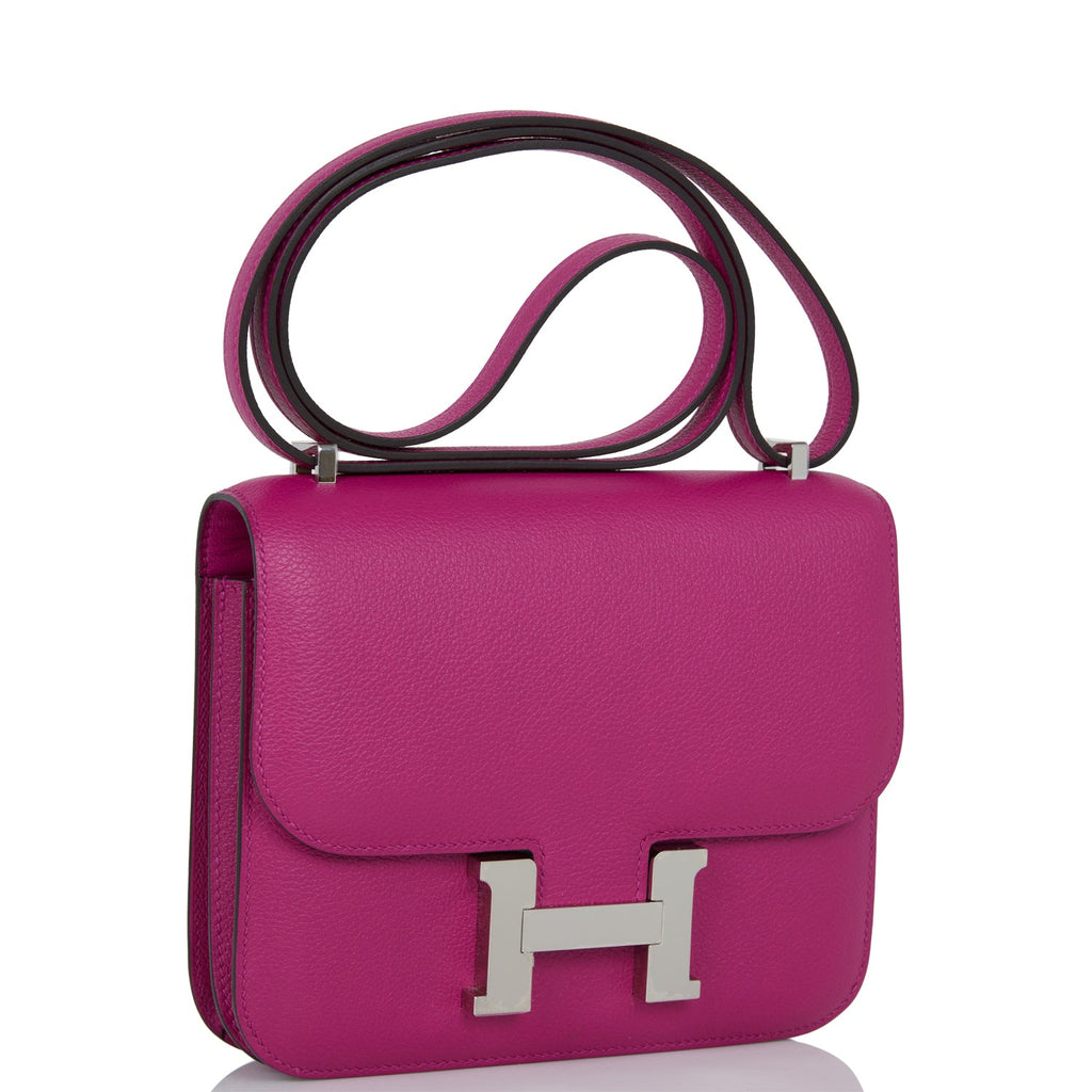 Hermes Constance 18 rose pourpre swift - Bagaholic Luxury