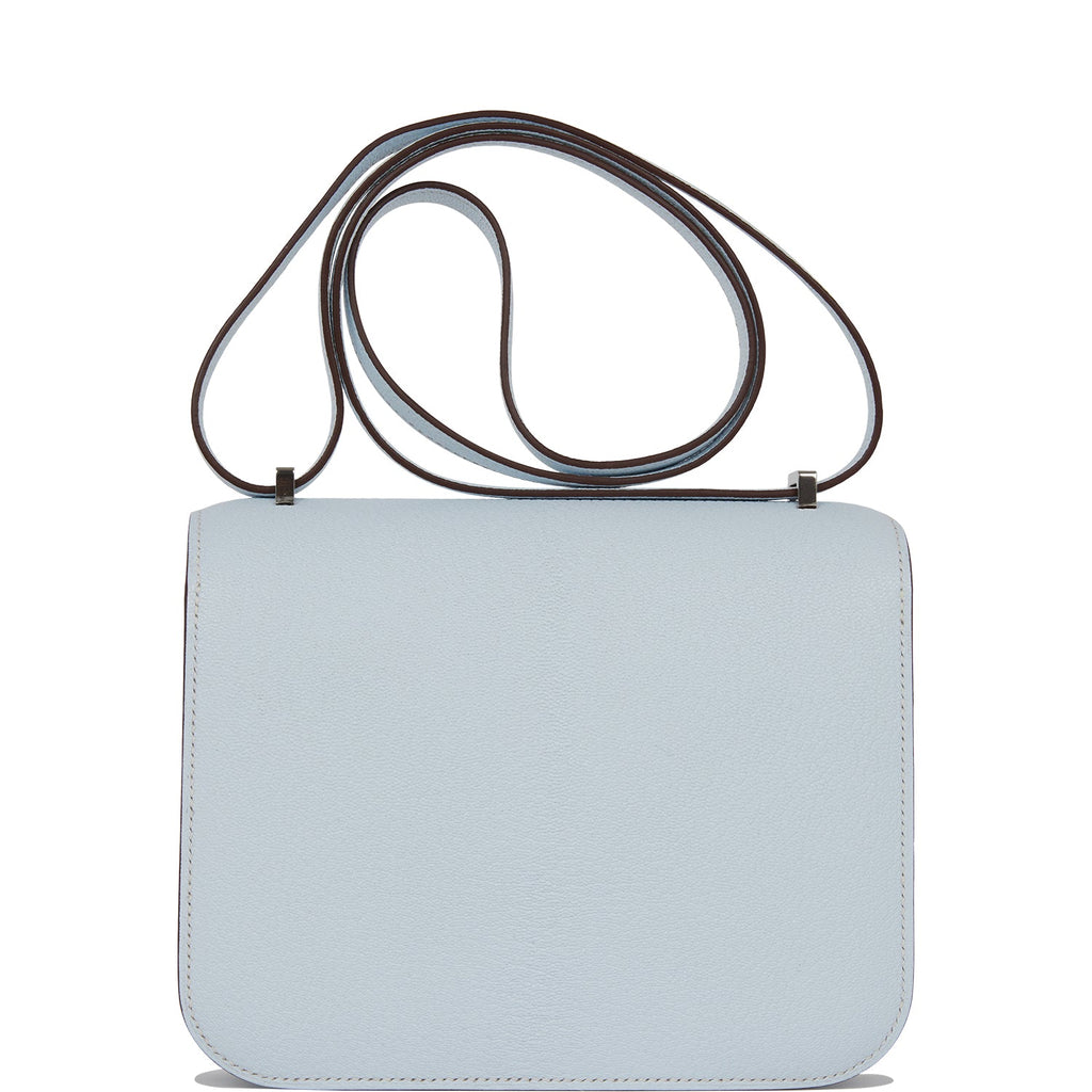 hermes_ginza_xiaoma: “🤩 Hermès SS2020 new color Blue Brume spotted on this  ✨Brand New✨ Constance Mini with Silver…”