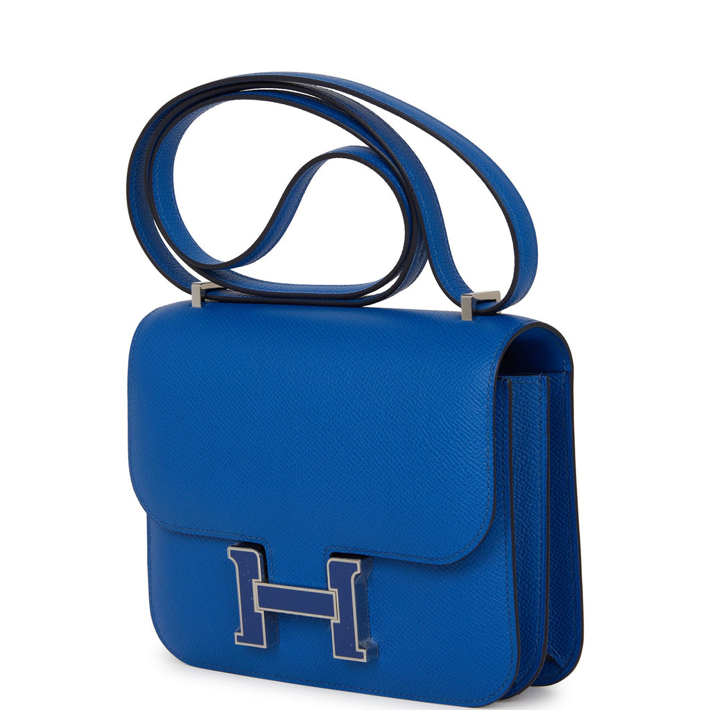 Hermès Constance 18 Blue Brume Epsom Palladium Hardware
