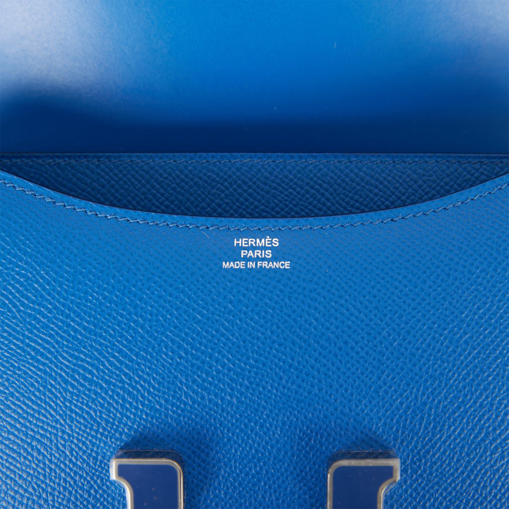 Hermès Constance 18 Blue Brume Epsom Palladium Hardware