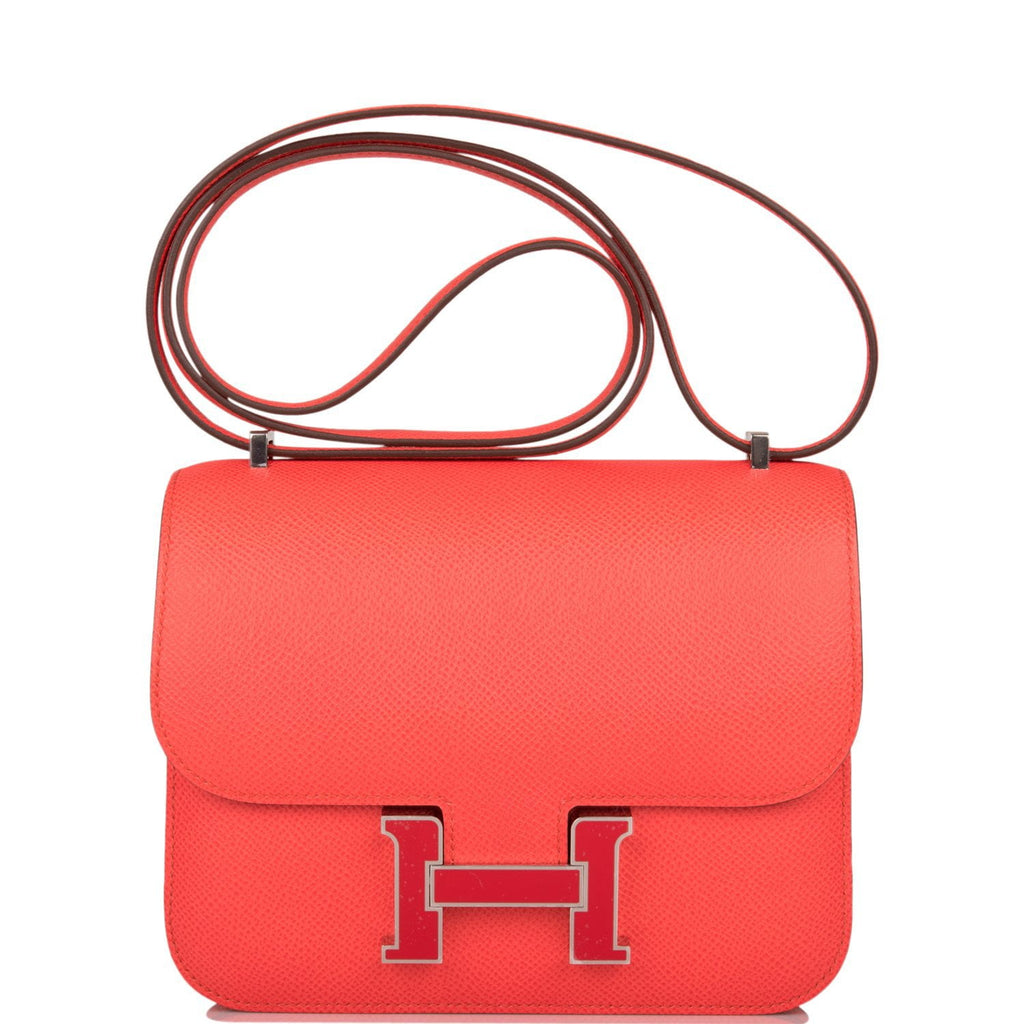 Hermès Rose Texas Et Rouge De Coeur Epsom Constance 18 Palladium Hardware  2021 Available For Immediate Sale At Sotheby's