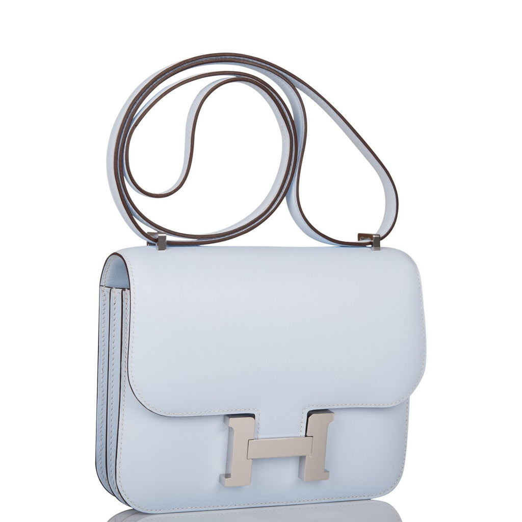 Hermes Swift Leather Blue Frida Constance 18 PHW For Sale at 1stDibs