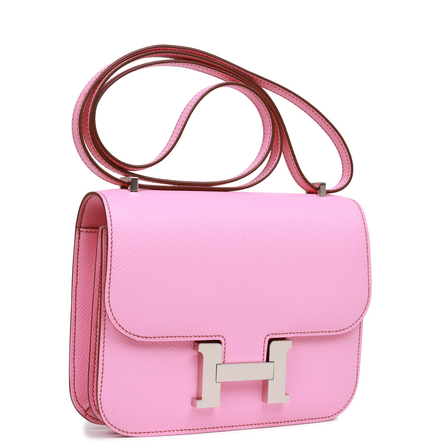 Hermes Constance 18 Bubblegum Epsom Palladium Hardware