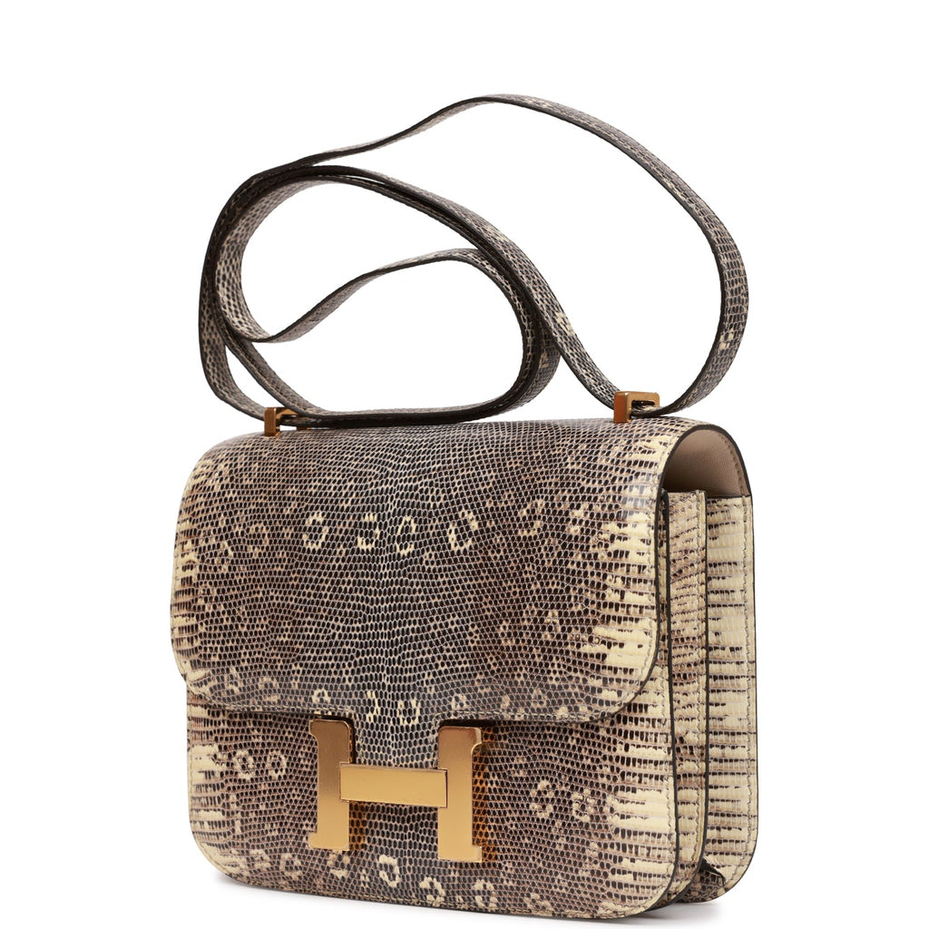 Sold at Auction: Hermes Constance Bag 18 Ombre Lizard, Gold Hardware