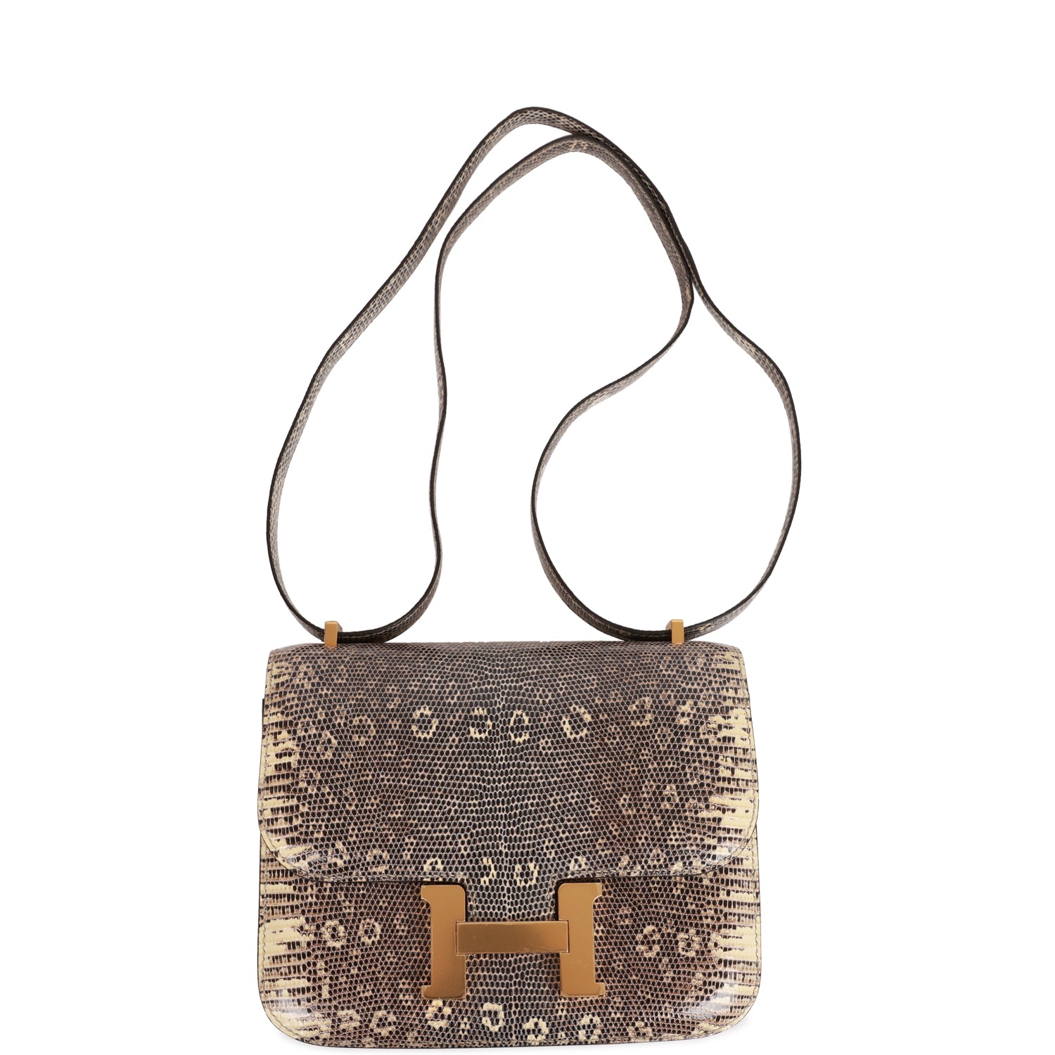 CONSTANCE 18 BLACK LIZARD SILVER HARDWARE